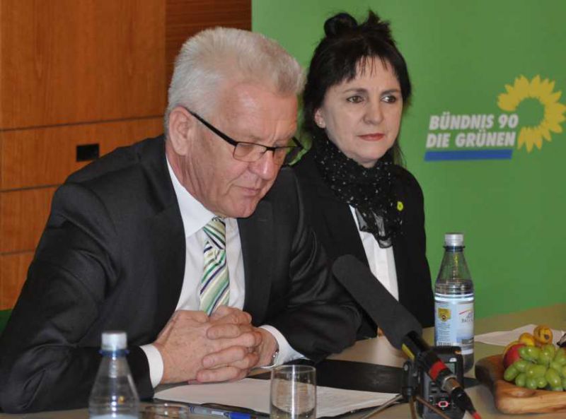 Ministerpräsident Winfried Kretschmann mit Landtagskandidatin Birgit Väth
